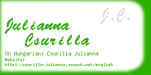 julianna csurilla business card